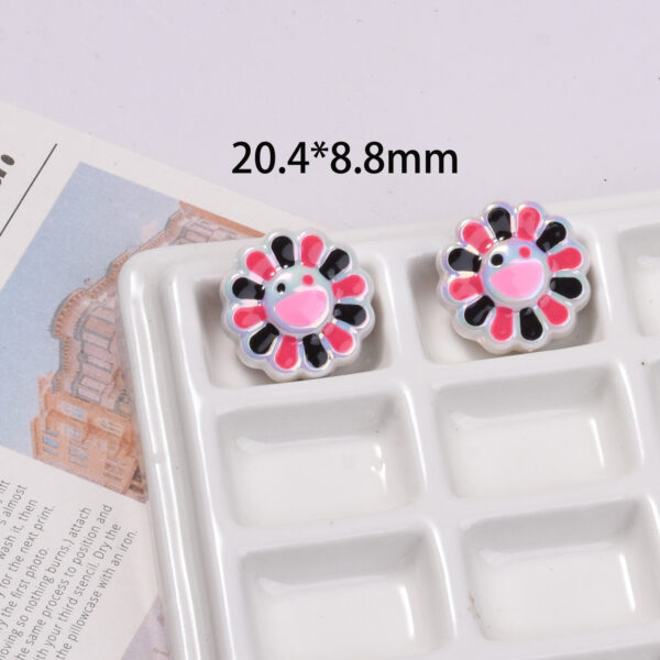 oly-fe9abbfe6fbd203cb192e90e526d29de Wholesale Light Luxury Cartoon Acrylic Beads Mixed Color Sunflower for DIY Jewelry and Fashion Accessory