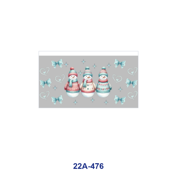 oly-feb43ff1127399f00677f9090e3acb7a Wholesale 5pcs Winter Christmas Snowman Multi Style Mixed Decor Prints 16oz Cup UV DTF Wraps