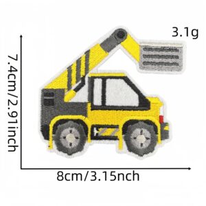 Yellow engineering vehicle cloth sticker 7#