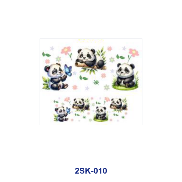 Wholesale 8pcs Wraps Cute Panda Waterproof Vinyl Decals Mini Cup Keychain Sticker