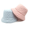 Wholesale Chic Quilted Bucket Hat Unisex Korean Fashion Puffer Hat Sun Protection Pink