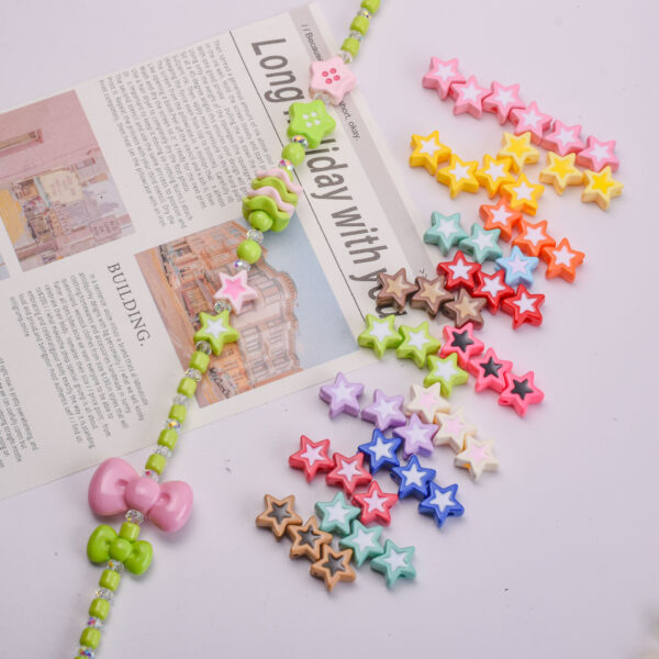 oly-fef7fadfe76893fbb6ef9fb7593ee69e Wholesale Two Color Star Acrylic Beads DIY Jewelry Fashion Accessory for Resale Boutique