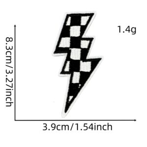 Plaid lightning cloth sticker 2#