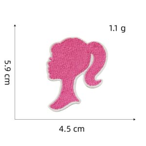 Pink cartoon cloth sticker 7#