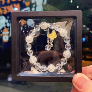 White butterfly ice transparent bracelet (boxed)