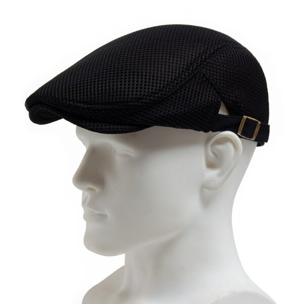 Wholesale Summer Breathable Mesh Beret Hat Adjustable Light Gray Trendy Casual Gift for Men Women