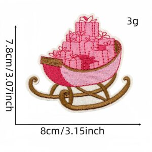Pink christmas cloth sticker 19#