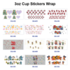 Wholesale 8pcs Sweet Cartoon Heart 3oz Tumbler Stickers Wrap OLY Exclusive