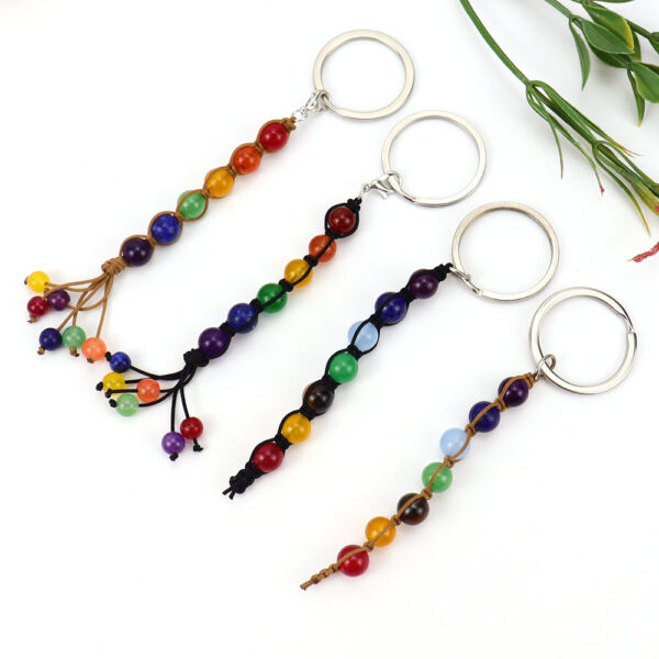 oly-ff6dd534d32d7bbf1ff5a6dd239ce3af Wholesale Handwoven Beaded Keychain, Rainbow Colorful Design, Trendy Bag Charm for Everyday Use
