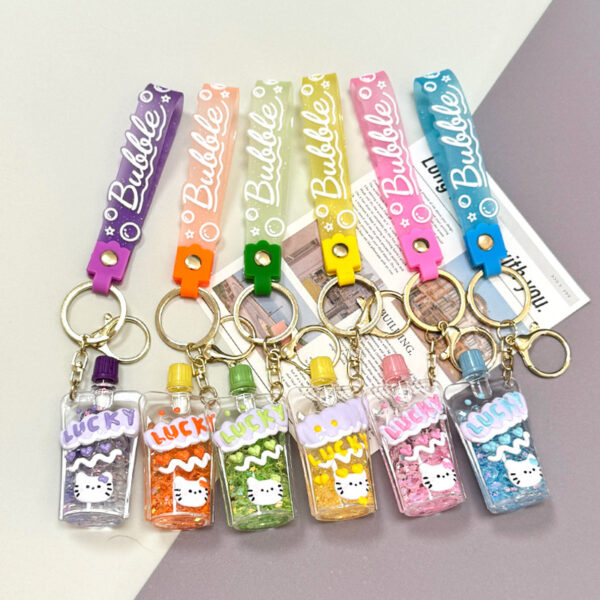 oly-ff715855c78b7e55adc23d1dbd205e3d Wholesale Cute Glow in the Dark Cat Jelly Bottle Keychain Acrylic Fashion Accessory Gift