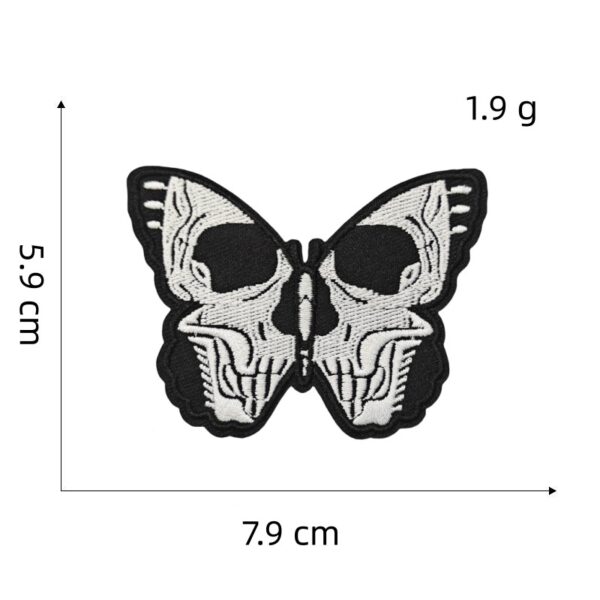 oly-ff86deddd0c041ffd8863dde2e45b116 Wholesale Dark Skull Butterfly Embroidered Patch Punk Fashion Accessory Boutique Gift