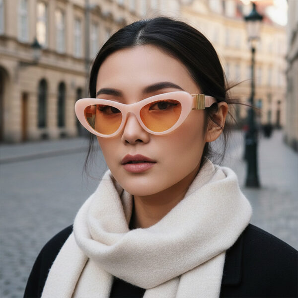 Wholesale Retro Cat Eye Oval Sunglasses UV400 Sun Protection Fashion Accessory