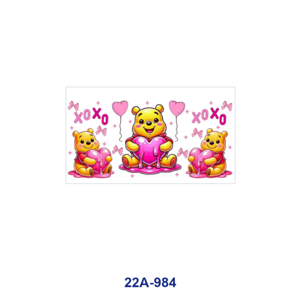 oly-ff9d3a79ef77d00a46dff6181e6e3b34 Wholesale 5pcs Cute Valentines Cartoon Superhero Bear Donkey Tree Character Heart Bow Checker Mixed Decor Prints 16oz Cup UV DTF Wraps OLY Exclusive