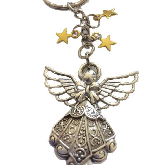 Wholesale Silver Angel Keychain Chic Alloy Keychain Pendant for Boutique Resale