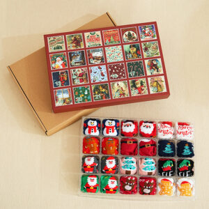 12 pairs in christmas calendar gift box / European and american sizes (36-43) are shipped, single and double price grids