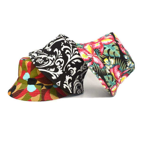 oly-ffcda6f31256ac12376b67611b9083a7 Wholesale Printed Fisherman Hat Wide Brim Flat Top Sun Protection Bucket Hat for Women Outdoor Travel Casual Summer Wear Gift