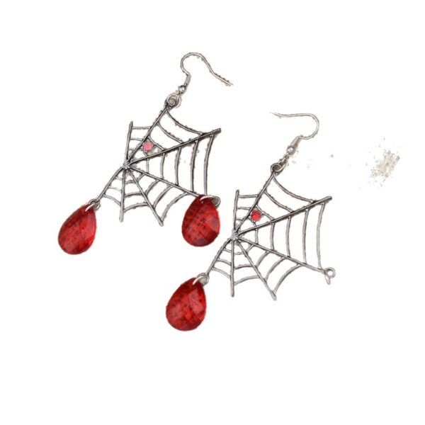 oly-fff6567e4be31f2dbd1e714ddba6ca2b Wholesale Gunmetal Black Zinc Alloy Spider Web Earrings Punk Vintage Jewelry Accessory