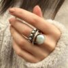 oly-fffaf0a3cd8af7d47395399f842732a6 Wholesale Retro Geometric Pearl Open Ring Gold Jewelry Accessory Boutique Gift