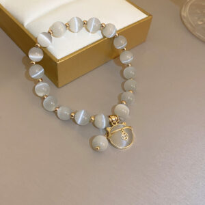 5# bracelet-gray lucky cat