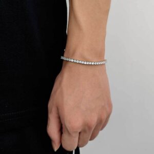Platinum (width 3mm) / Bracelet 7 inches (length 17.78cm)