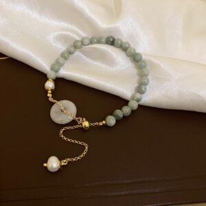 4# Bracelet-Green Pearl