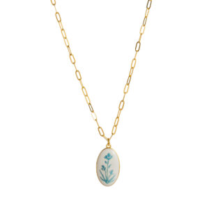 11 blue flower necklace