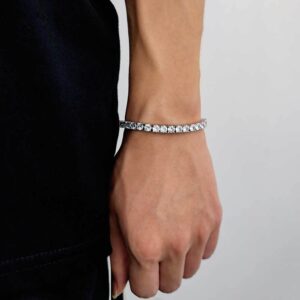 Platinum (width 5mm) / Bracelet 9 inches (length 22.86cm)