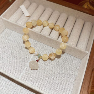 15# bracelet-light yellow freshwater pearl