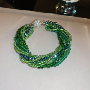 42# bracelet-green beads