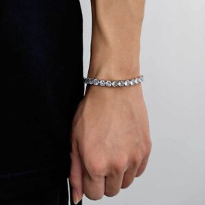 Platinum (width 6mm) / Bracelet 8 inches (length 20.32cm)