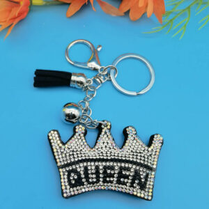 O1CN01qCVmmf1a87fjJ8yiA_2214423013284-0-cib.jpg Wholesale Diamond-encrusted Crown QUEEEN Keychain