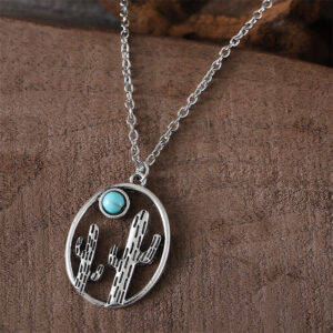 Ring cactus necklace