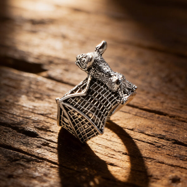 oly-0076c7051c8fca41d74649174b3fa1e3 Wholesale Vintage Dark Bat Adjustable Ring Antique Silver Zinc Alloy Unisex Jewelry Accessory Boutique Resale