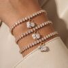 oly-00da43d58e93079bba32252f28b6ca62 Wholesale Trendy Geometric Zircon Animal Bracelet Stainless Steel Electroplated Women S Fashion Jewelry Accessory Gift For Boutique Resale