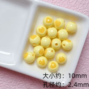 13-light yellow / Size is about 10mm, hole diameter is about 2.4mm