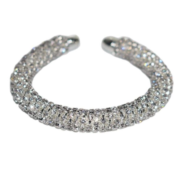Wholesale Statement Rhinestone Bracelet Silver Plated Women S Fashion Jewelry Gift For Boutique Resale