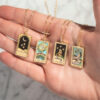 Wholesale Trendy Tarot Sun Moon Star Pendant Necklace Fashion Jewelry Accessory For Gift Boutique Resale