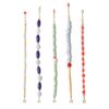 oly-01b61a60aa7ad6b236615f720ca2e801 Wholesale Unisex Geometric Beaded Bracelet Stainless Steel Electroplated Cream Yellow Blue Fashion Accessory For Gift And Resale