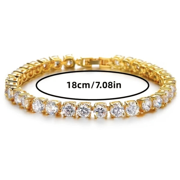 Wholesale Silver Alloy Men S Hip Hop Rhinestone Bracelet Fashion Jewelry Accessory Gift