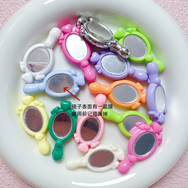 oly-01ece9c7c048b61df01ee87f553e51d3 Wholesale Acrylic Cartoon Painted Mirror Beads Double-Sided DIY Phone Chain Charms Fashion Accessory