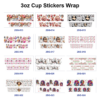 oly-01ed77a7ea179fa623e0973c9cee5918 Wholesale 8pcs Portrait Print & Ghost Letter Floral Pattern 3oz Cup Stickers Wrap OLY Exclusive
