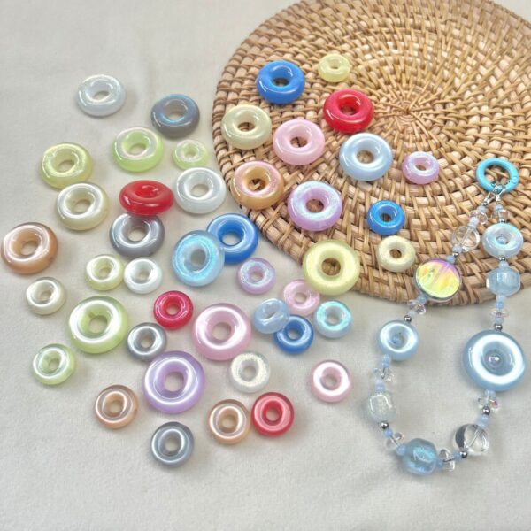 oly-02713ad102196101bab34d80650b5c0d Wholesale Resin Cat Eye Donut Loose Beads Double-Sided Starry Light Changing for DIY Jewelry Making Phone Charm Bag Accessory