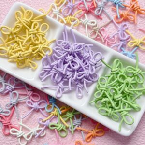 Wholesale Cute Purple Alloy Bow Bead Charm DIY Jewelry Making Accessory for Keychains, Bag Charms Car Key Accessory