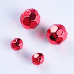 11-Angle bead metal Red / 16mm (sold by unit)