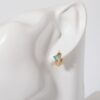 oly-02f4ae5bbf0dca254b806fc6be687cd4 Wholesale Minimalist Rhombus Birthstone Earrings For Women Copper Copper Material Diamond Inlay Process Chic Fashion Accessory Boutique Resale Gift
