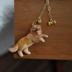 Golden retriever dog necklace