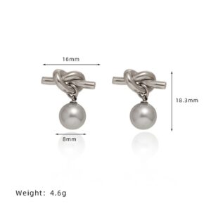 Knot silver earrings