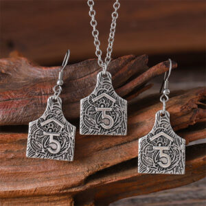 Wholesale Retro Wine Bottle Earrings And Necklace Set Ancient Silver Zinc Alloy Everyday Wear Boutique Resale Jewelry