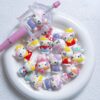 oly-034a461bb92fce692c2fa4aa955ddea4 Wholesale Silicone Beads UV Plated 3D Standing Cat Charms for DIY Phone Chain Jewelry Accessory