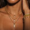 oly-038a285dbb1174d516b1d86cc685d8f8 Wholesale Geometric Zircon Pendant Necklace Stainless Steel Electroplated Boutique Resale Jewelry Accessory